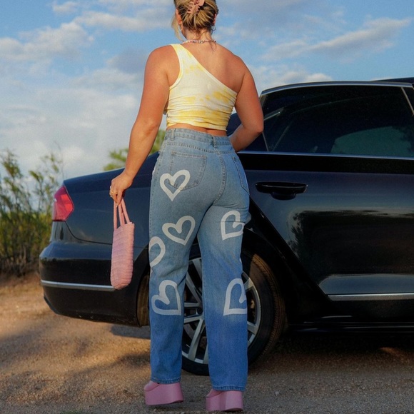 Y2K Heart Boyfriend Jeans - Picture 3 of 3